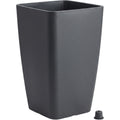 Kgpxf Tall Tapered Resin Planter 16 in Charcoal - Product view