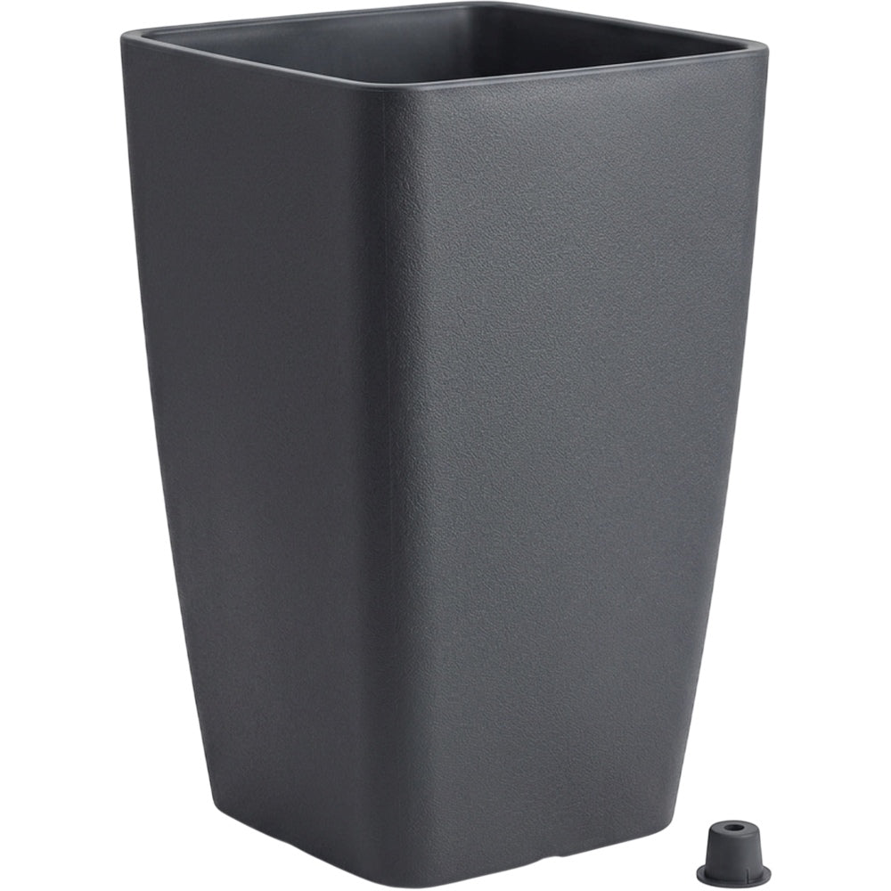 Kgpxf Tall Tapered Resin Planter 16 in Charcoal - Product view