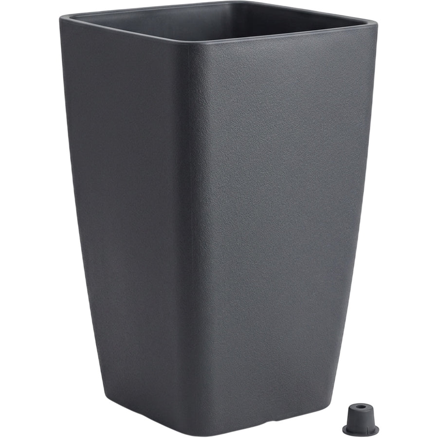Kgpxf Tall Tapered Resin Planter 16 in Charcoal